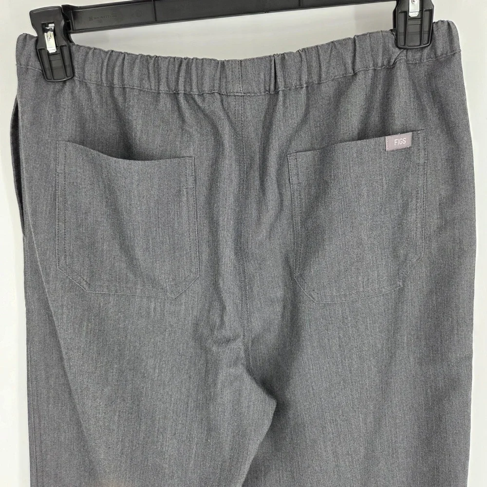 FIGS Technical Collection Mens Small Gray Scrub Pants FM4500 Elastic Drawstring
